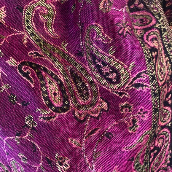 New imported Couture Pashmina Scarf embellished with sparkle. - Picture 10 of 10